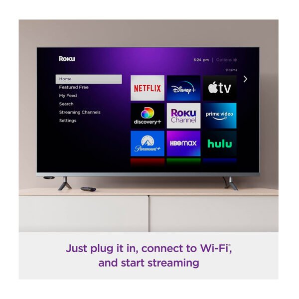 Roku Express Dispositivo de transmisión HD Roku con control remoto, TV gratuita y en vivo - Image 2