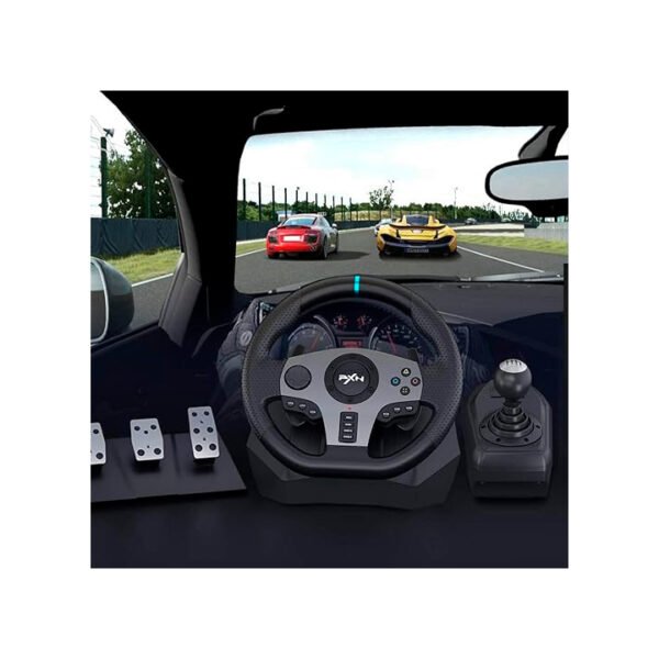 PXN V9 Volante de Carreras, 270/900° con 3-Pedales y palanca de cambios compatible con Xbox Series X|S, PS4, PC, Xbox One, Nintendo Switch - Image 3